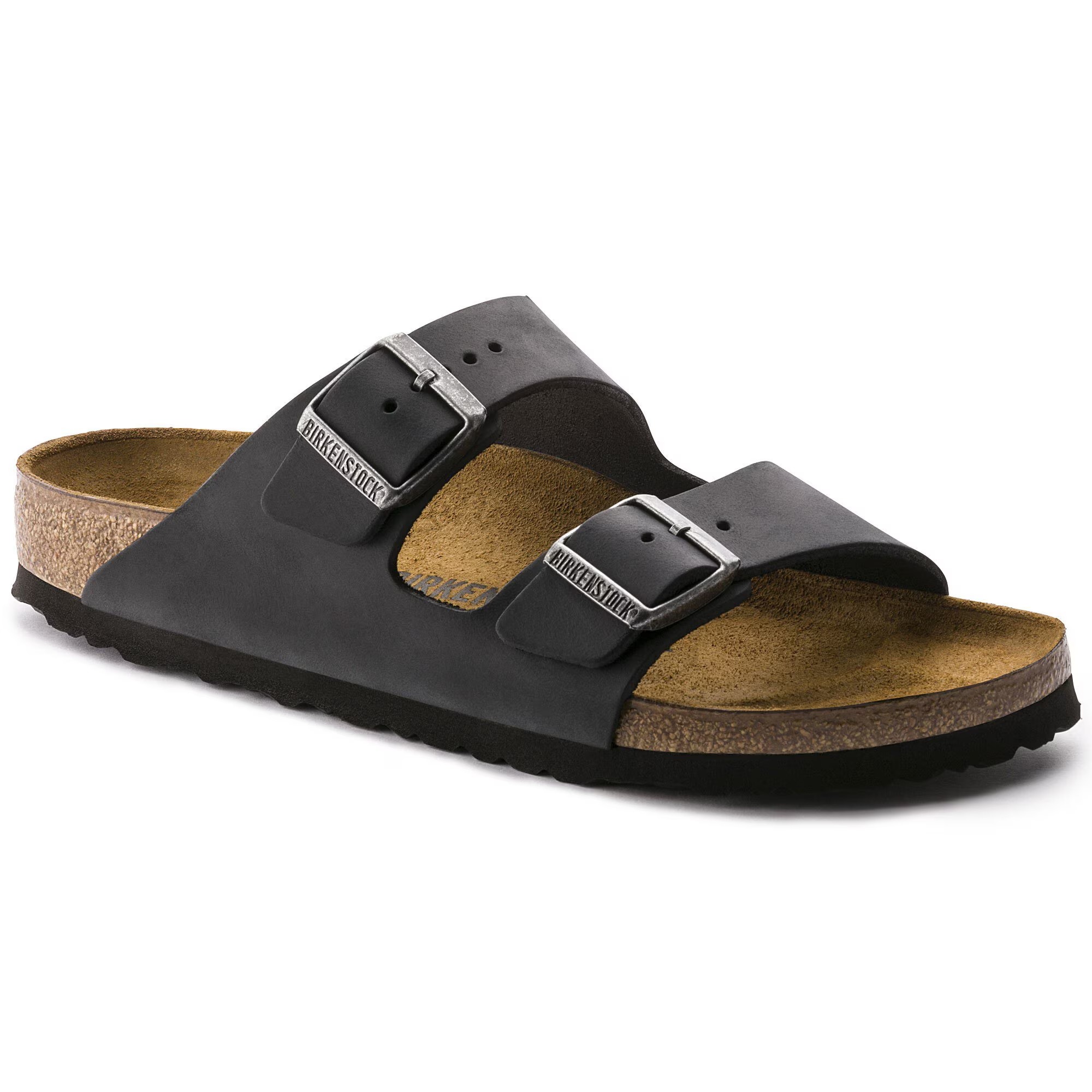 картинка Сандалии Birkenstock Arizona Natural Leather Oiled, черный от магазина Одежда+