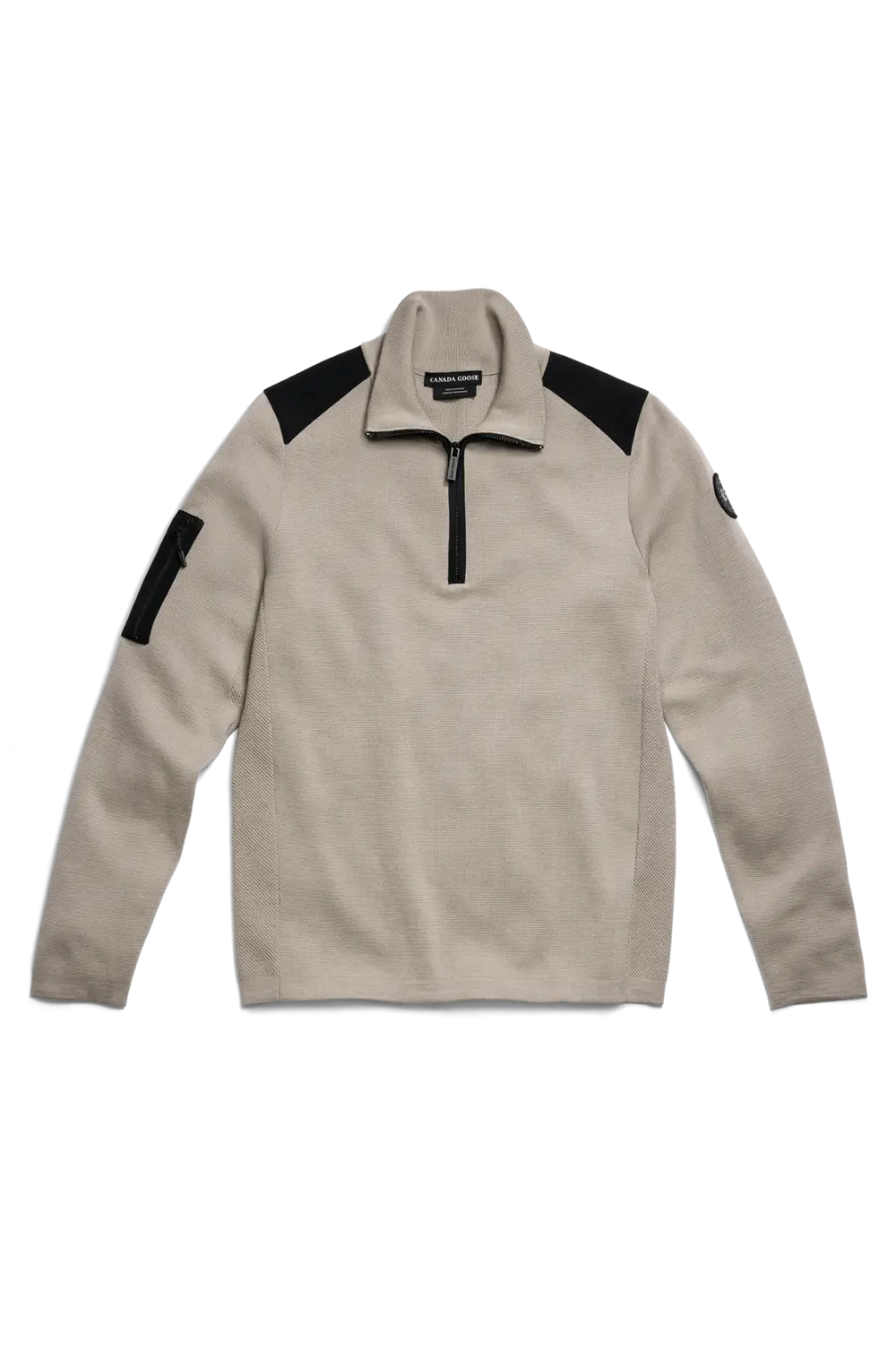 картинка Свитер Canada Goose Stormont ¼ Zip Black Label, Limestone от магазина Одежда+