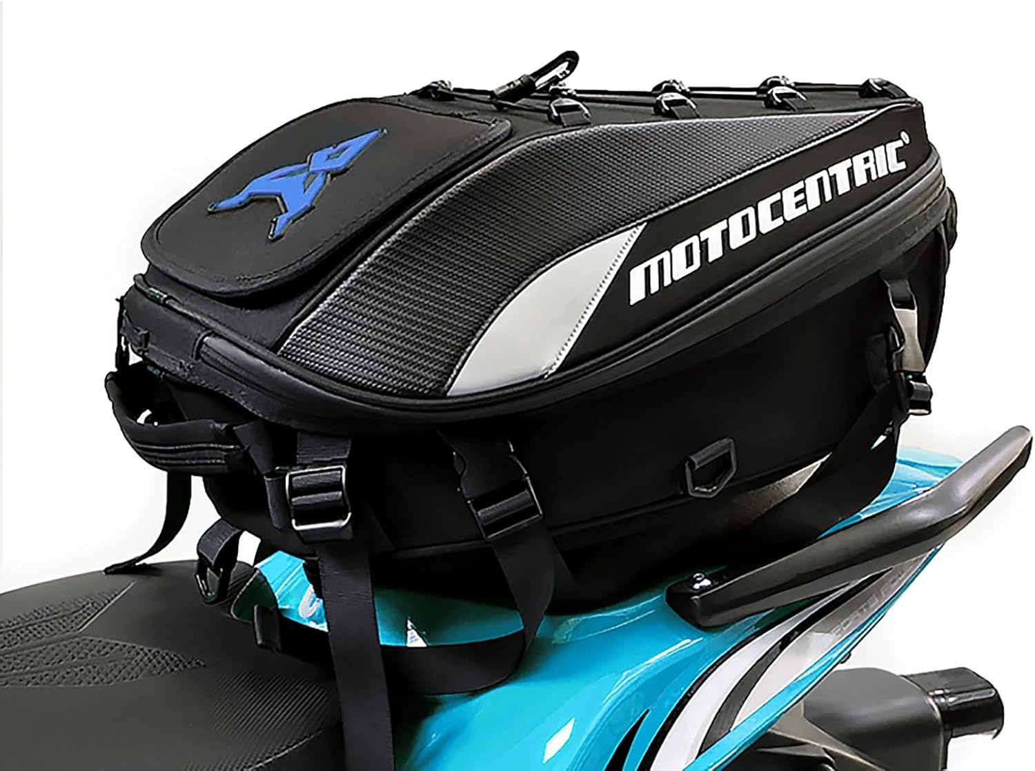 картинка Рюкзак Motocentric 25L-38L, черный/синий от магазина Одежда+