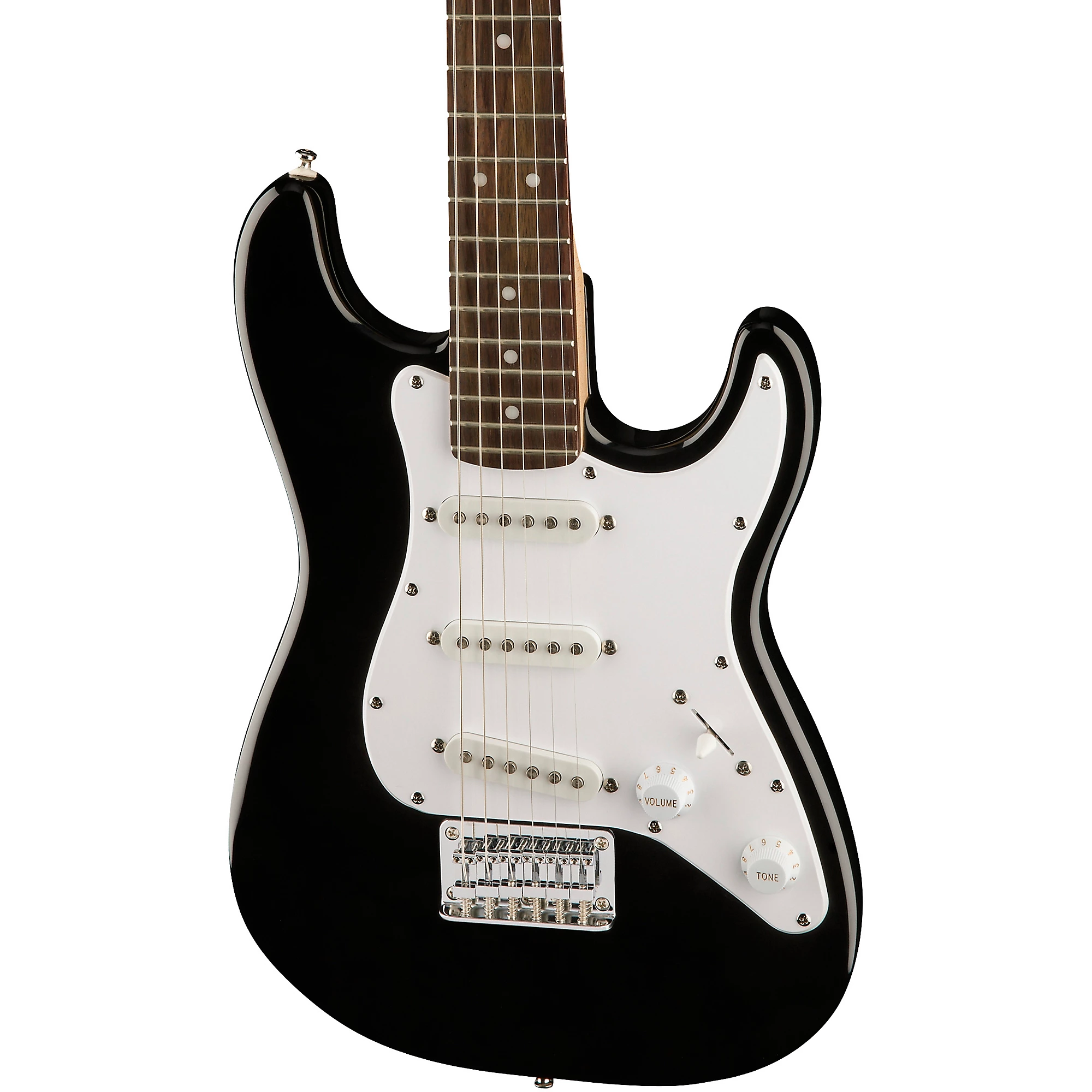 картинка Электрогитара Squier Affinity Mini Stratocaster V2, черная от магазина Одежда+