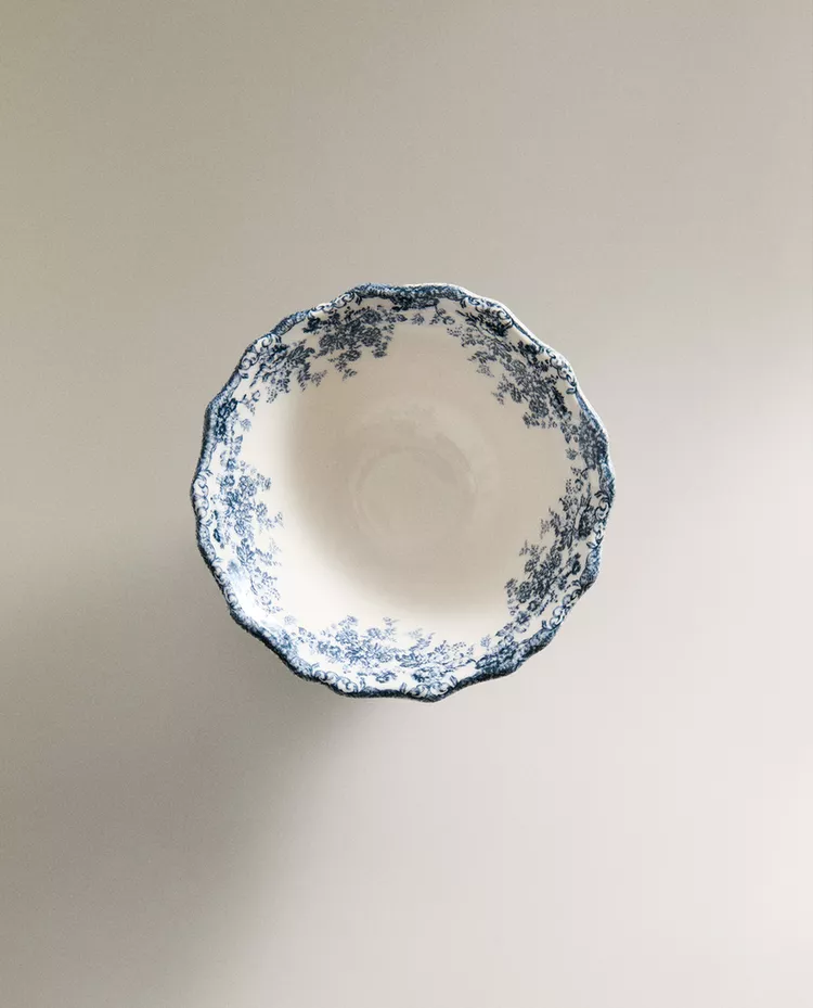 картинка Чаша Zara Home Floral Earthenware Snack, синий от магазина Одежда+