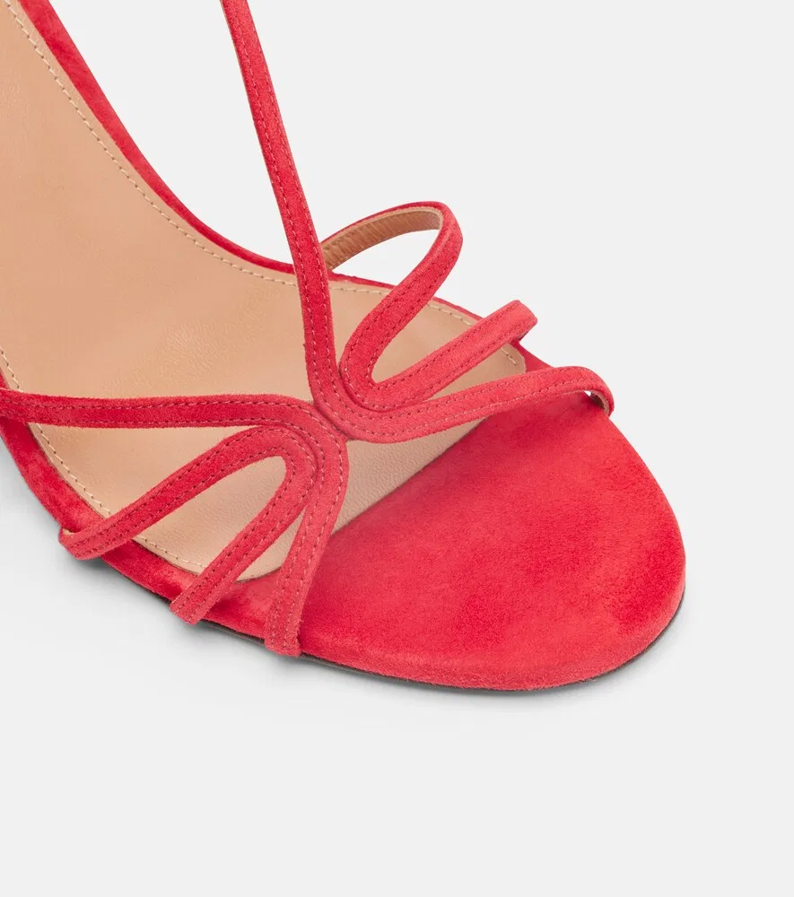 картинка Замшевые сандалии Talk To Me 75 Aquazzura, красный от магазина Одежда+