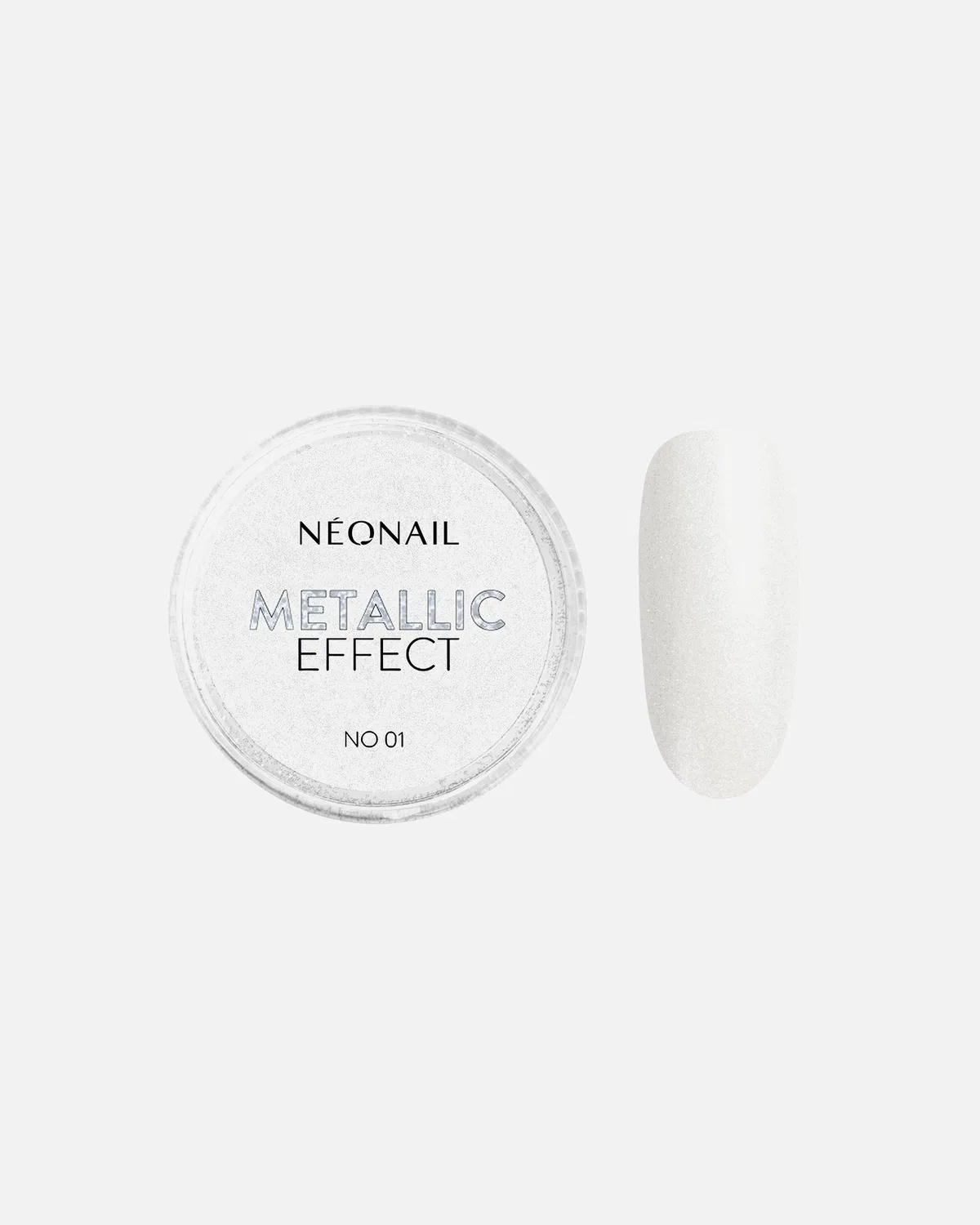 картинка Дизайн ногтей с металлическим эффектом Neonail, 01 - White от магазина Одежда+