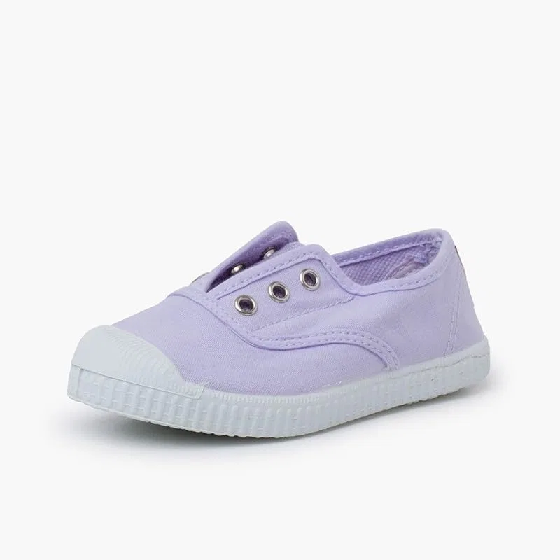картинка Детские кеды без шнурков Pisamonas Canvas Rubber Toe Shoes, Purple от магазина Одежда+