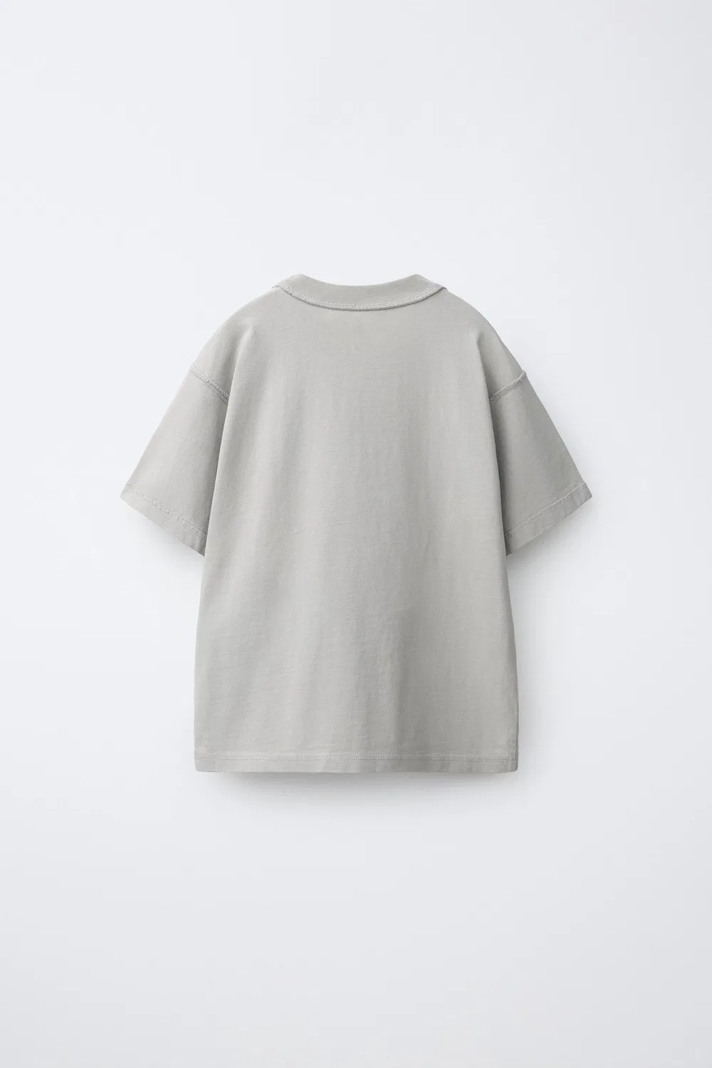 картинка Плотная футболка с вышитым слоганом ZARA, Light grey от магазина Одежда+