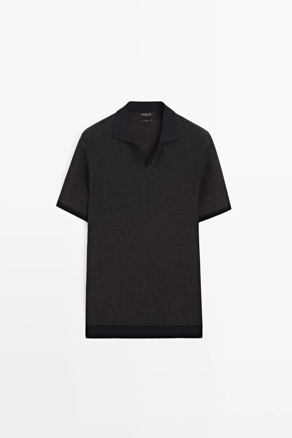 картинка Поло-свитер Massimo Dutti 100% Cotton Knit, темно-синий от магазина Одежда+