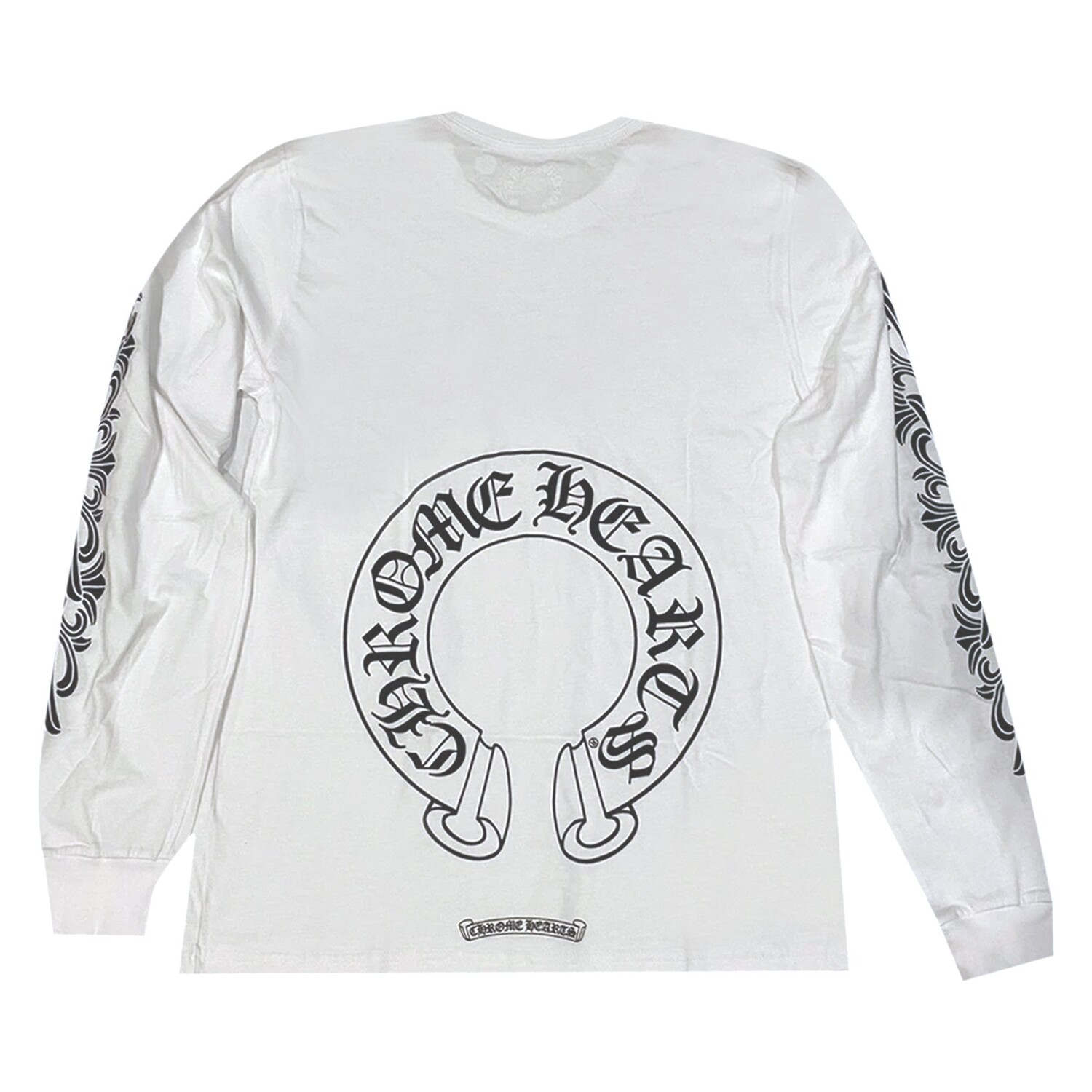 картинка Лонгслив Chrome Hearts цветочный принт, белый/черный от магазина Одежда+