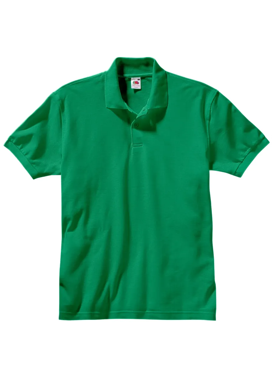 картинка Рубашка-поло Fruit of the Loom "Poloshirt", зеленый от магазина Одежда+