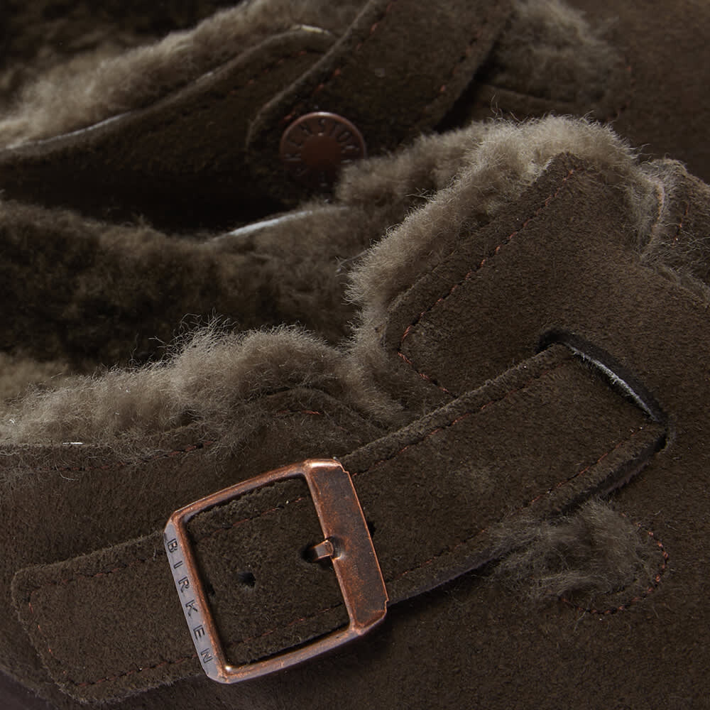 картинка Мюли Birkenstock Boston Shearling Suede Leather, мокко от магазина Одежда+