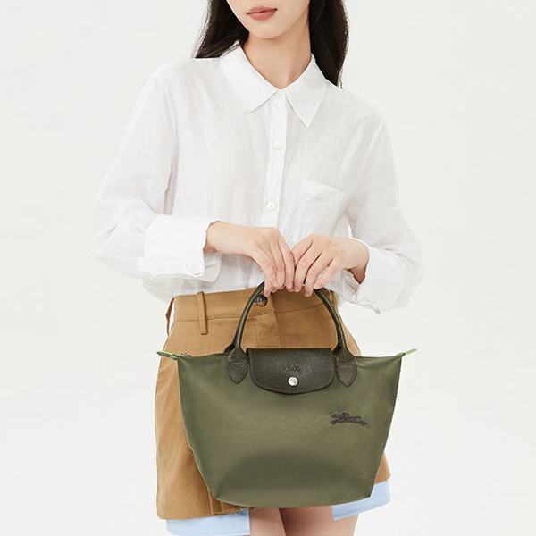 картинка Сумка-тоут Longchamp Le Pliage Green S, темный хаки от магазина Одежда+
