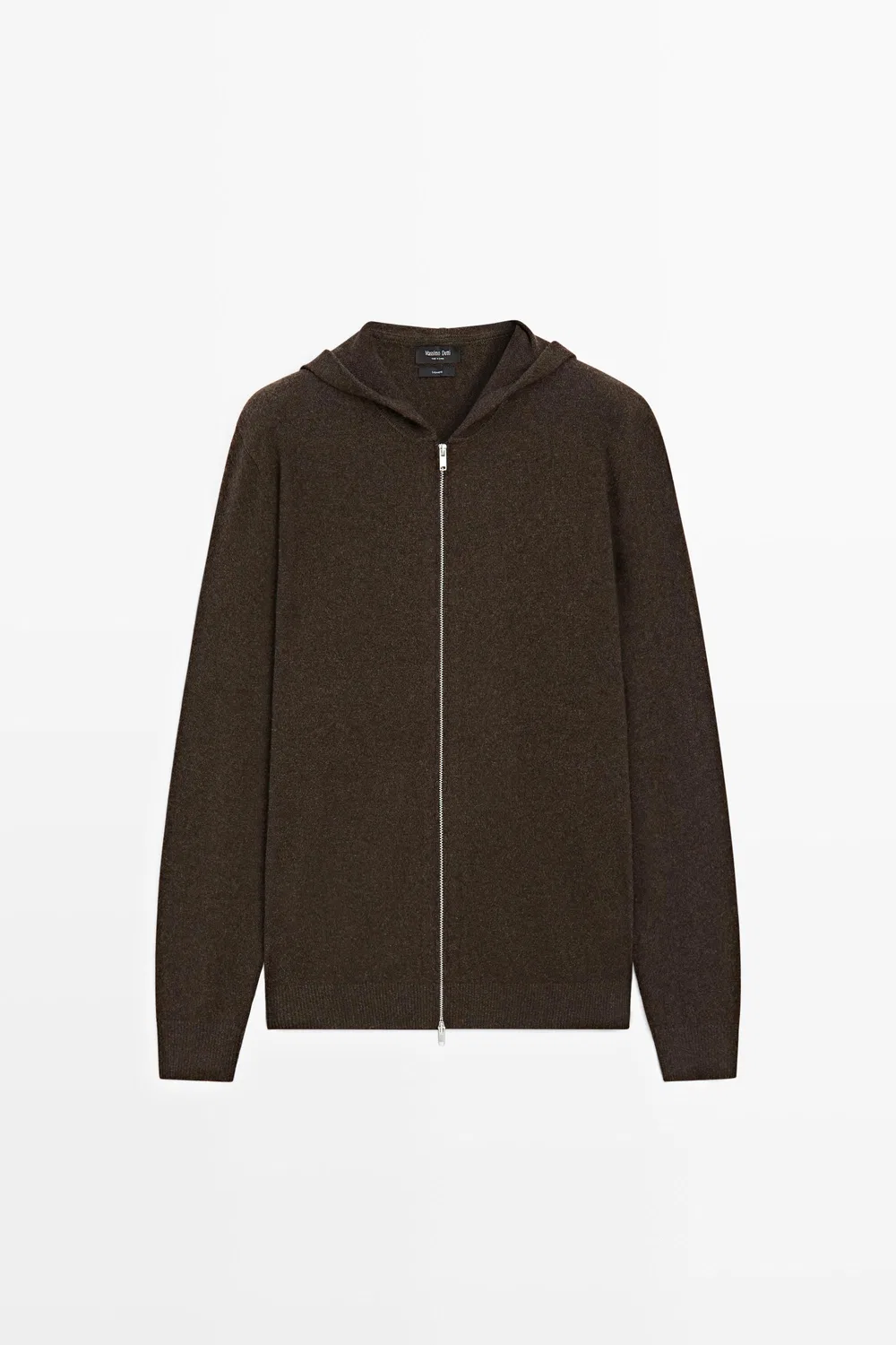 картинка Кардиган Massimo Dutti 100% Cashmere Hooded Knit, коричневый меланж от магазина Одежда+