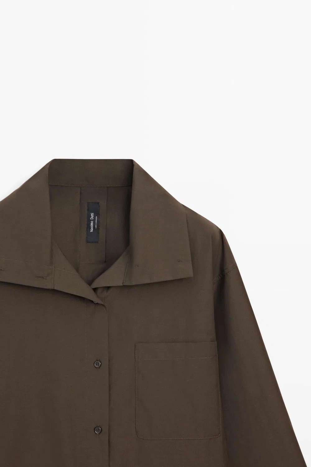 картинка Рубашка-куртка Massimo Dutti High Collar With Buckle Detail, хаки от магазина Одежда+