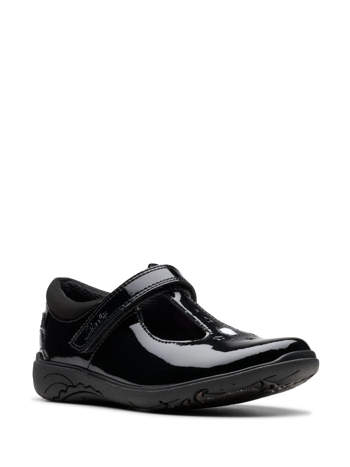 картинка Туфли школьные Clarks Relda Gem, лакированная кожа, черный от магазина Одежда+