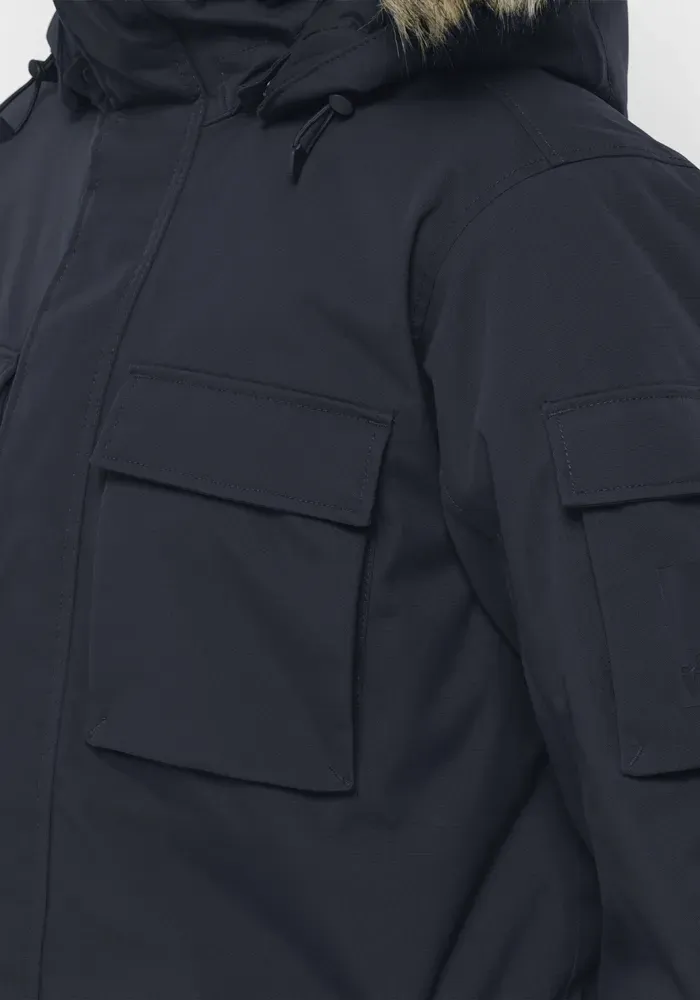 картинка Парка Jack Wolfskin "GLACIER CANYON PARKA", с капюшоном, синий от магазина Одежда+
