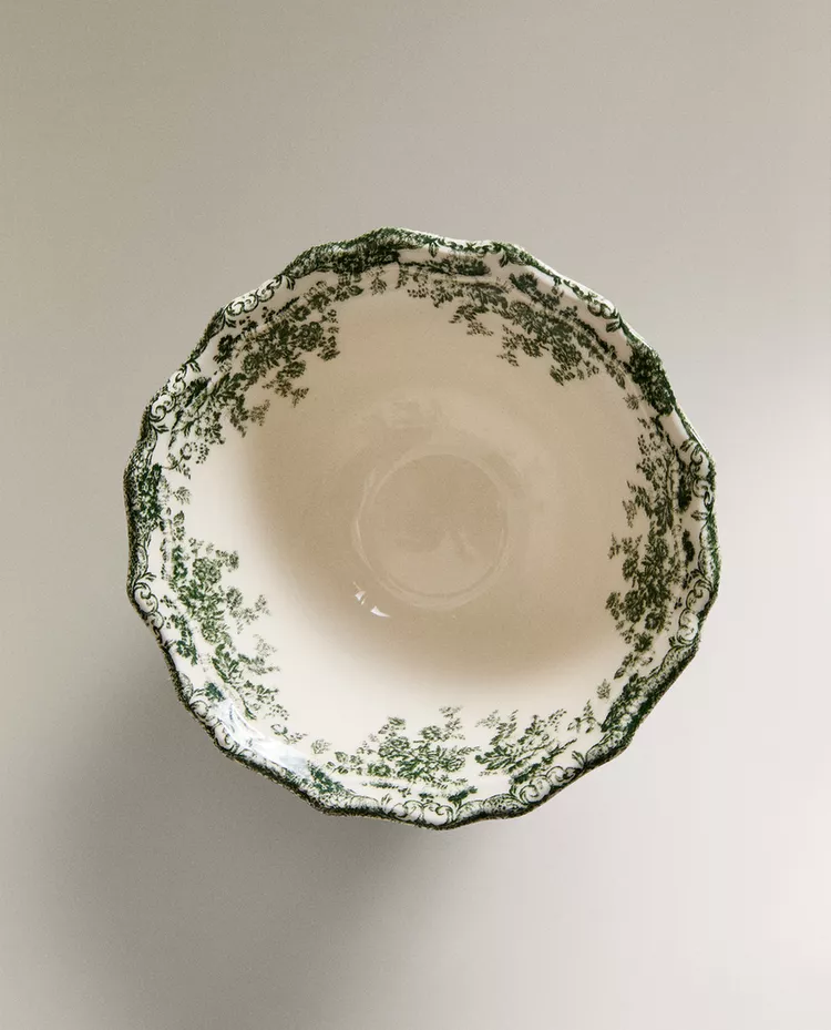 картинка Чаша Zara Home Floral Earthenware Snack, оливковый от магазина Одежда+