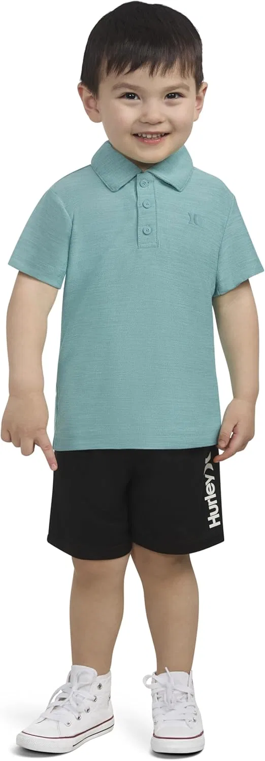 картинка Пике поло для мальчиков, Hurley, цвет Harbor Green Heather от магазина Одежда+