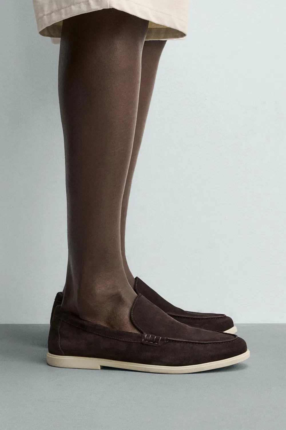 картинка Повседневные кожаные лоферы ZARA, Chocolate от магазина Одежда+