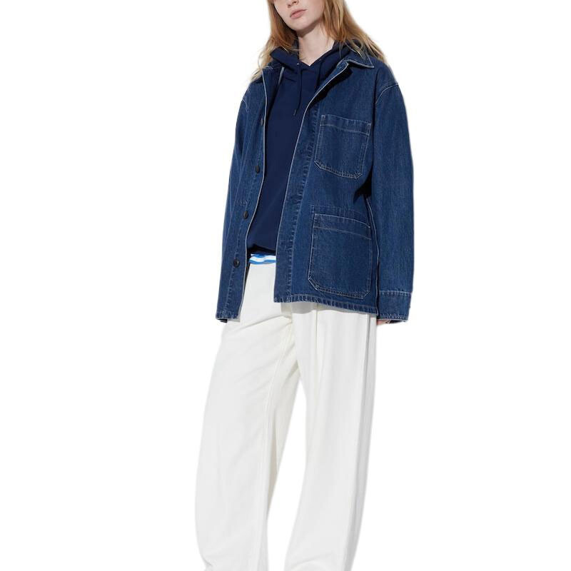 картинка Куртка UNIQLO джинсовая Unisex, 67 синий от магазина Одежда+