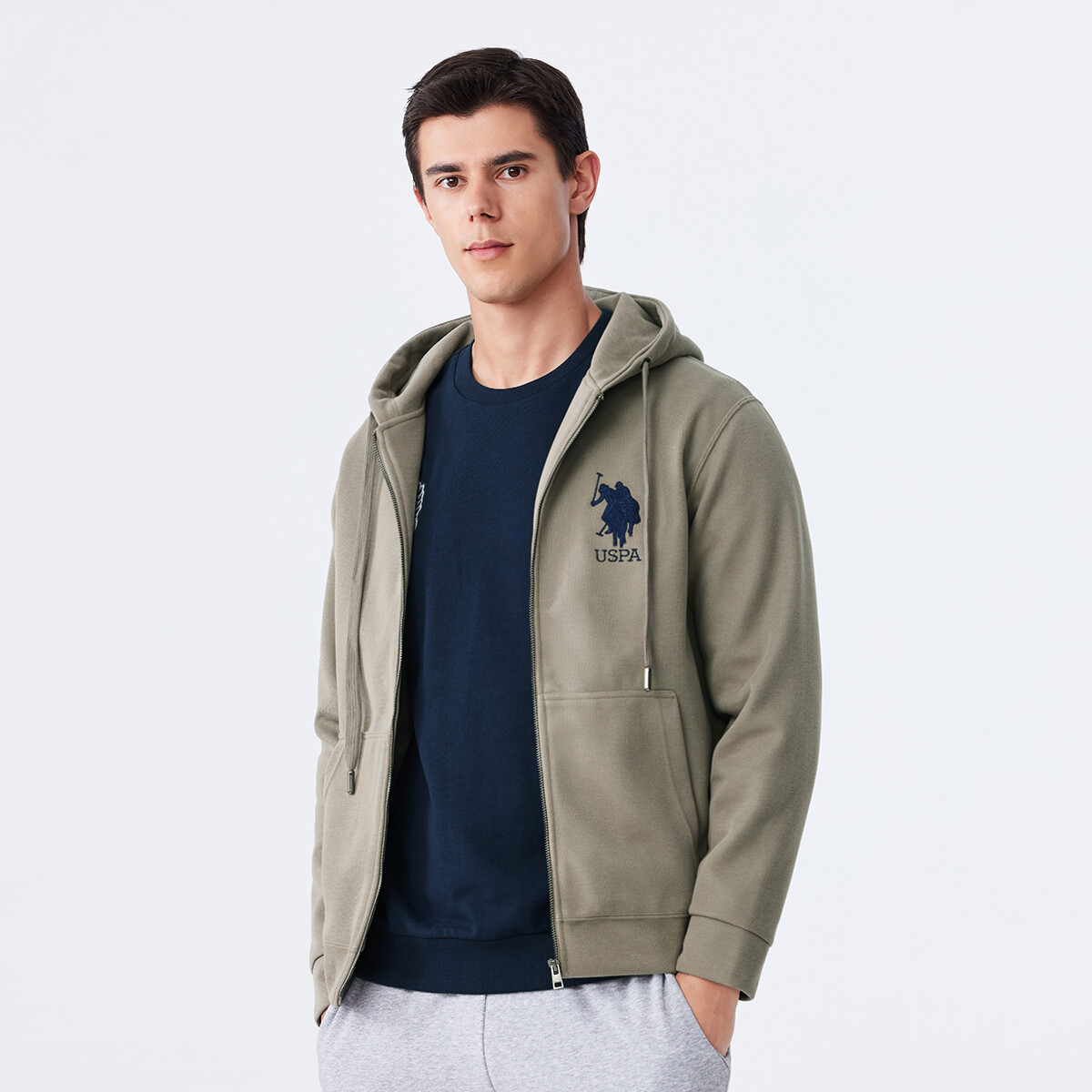 картинка Толстовка мужская U.S. Polo Assn., серый от магазина Одежда+