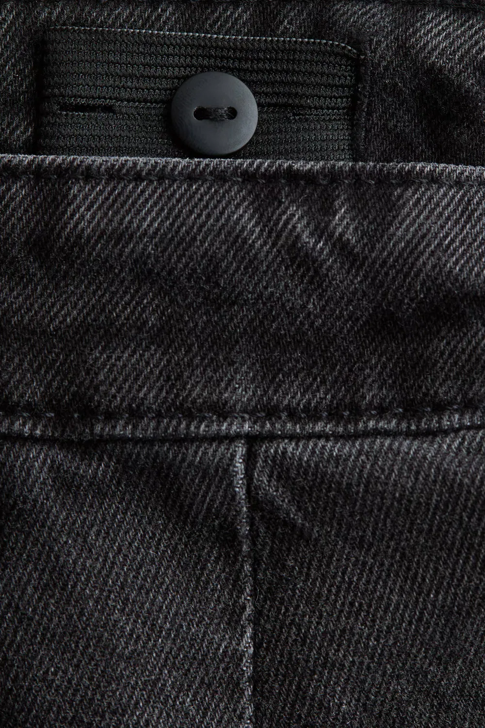 картинка Широкие джинсы с низкой посадкой H&M, Denimschwarz от магазина Одежда+