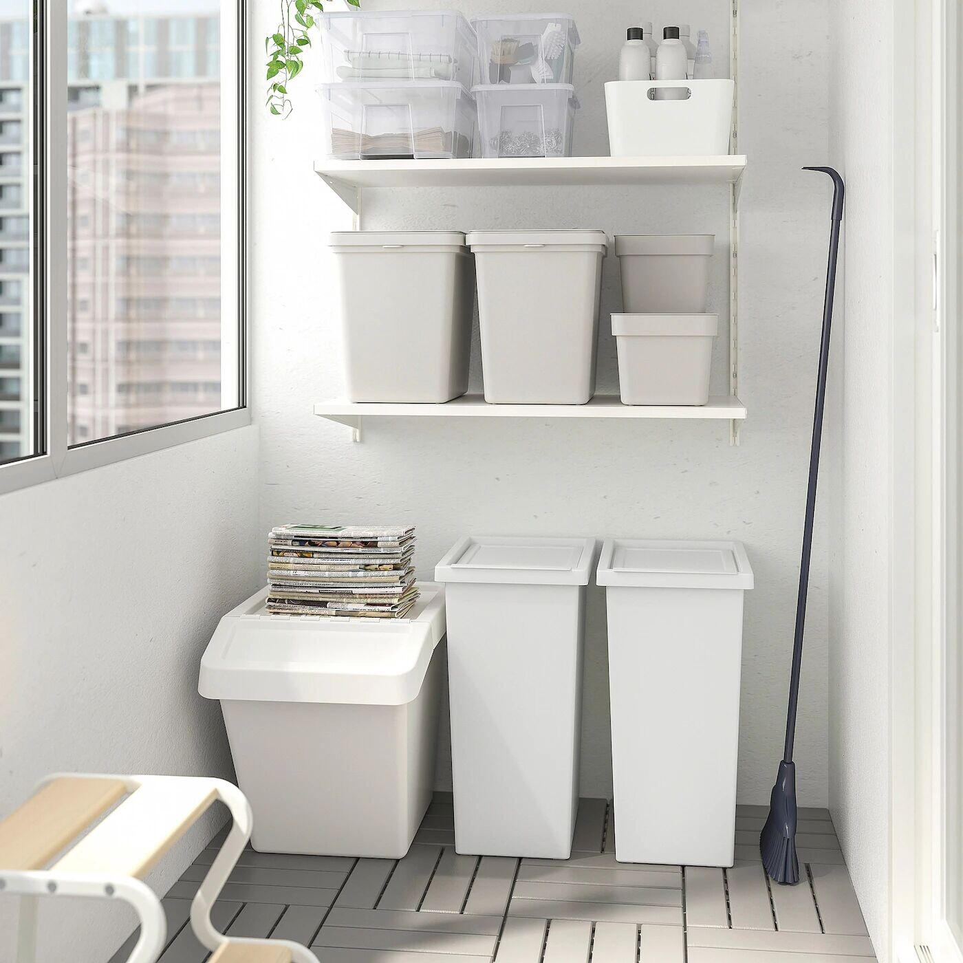 картинка Ведро с крышкой, белое, 42 л, FILUR IKEA от магазина Одежда+