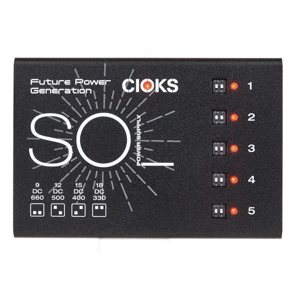 картинка Блок питания Cioks Sol, 5 выходов, 9V/660mA, черный от магазина Одежда+