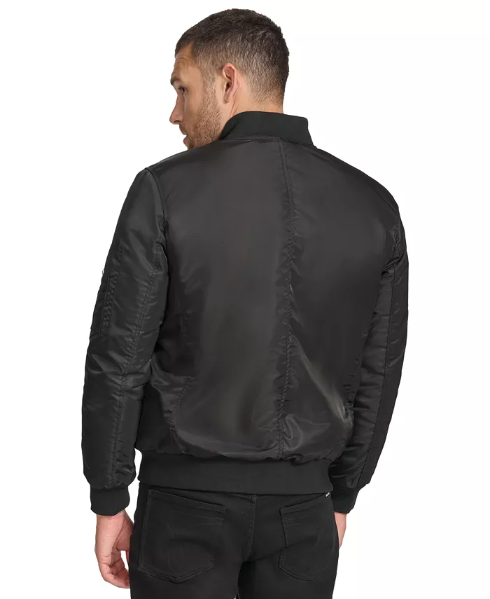 картинка Мужская куртка-бомбер MA-1 Calvin Klein, нейлон, черный от магазина Одежда+
