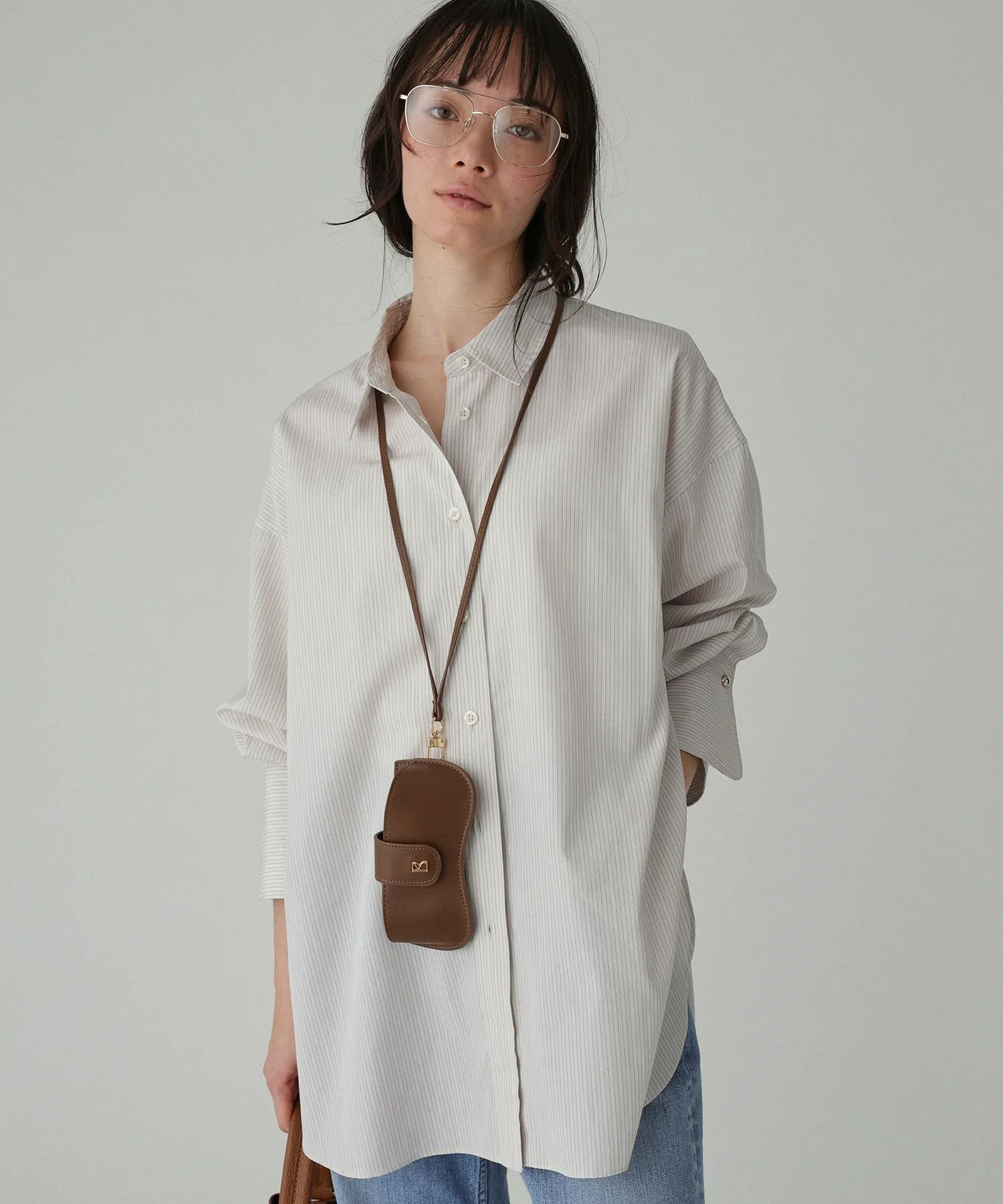 картинка Хлопковая рубашка Babylone, Beige stripe (55) от магазина Одежда+