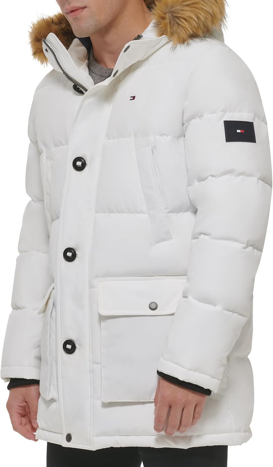 картинка Мужская парка Tommy Hilfiger Arctic Cloth Heavyweight Performance, White от магазина Одежда+