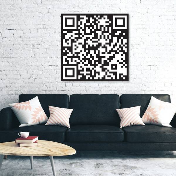 картинка Фреска Feeby QR-Zeichen Abstrakt Schwarz, черно-белый от магазина Одежда+
