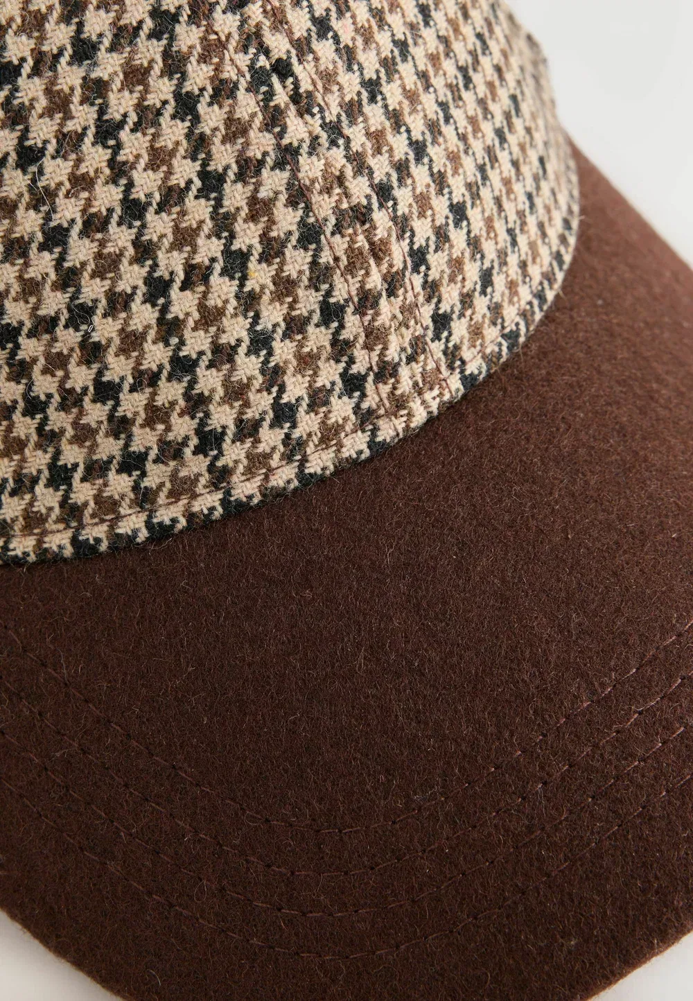 картинка Войлочная шапка - шапка Next, Chocolate Brown Houndstooth от магазина Одежда+