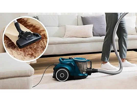 картинка Пылесос Bosch BGC41XFMLY Serie 6 ProFamily 750W, синий от магазина Одежда+