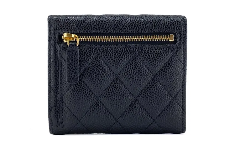 картинка CHANEL Женский бумажник на запястье из телячьей кожи черный от магазина Одежда+