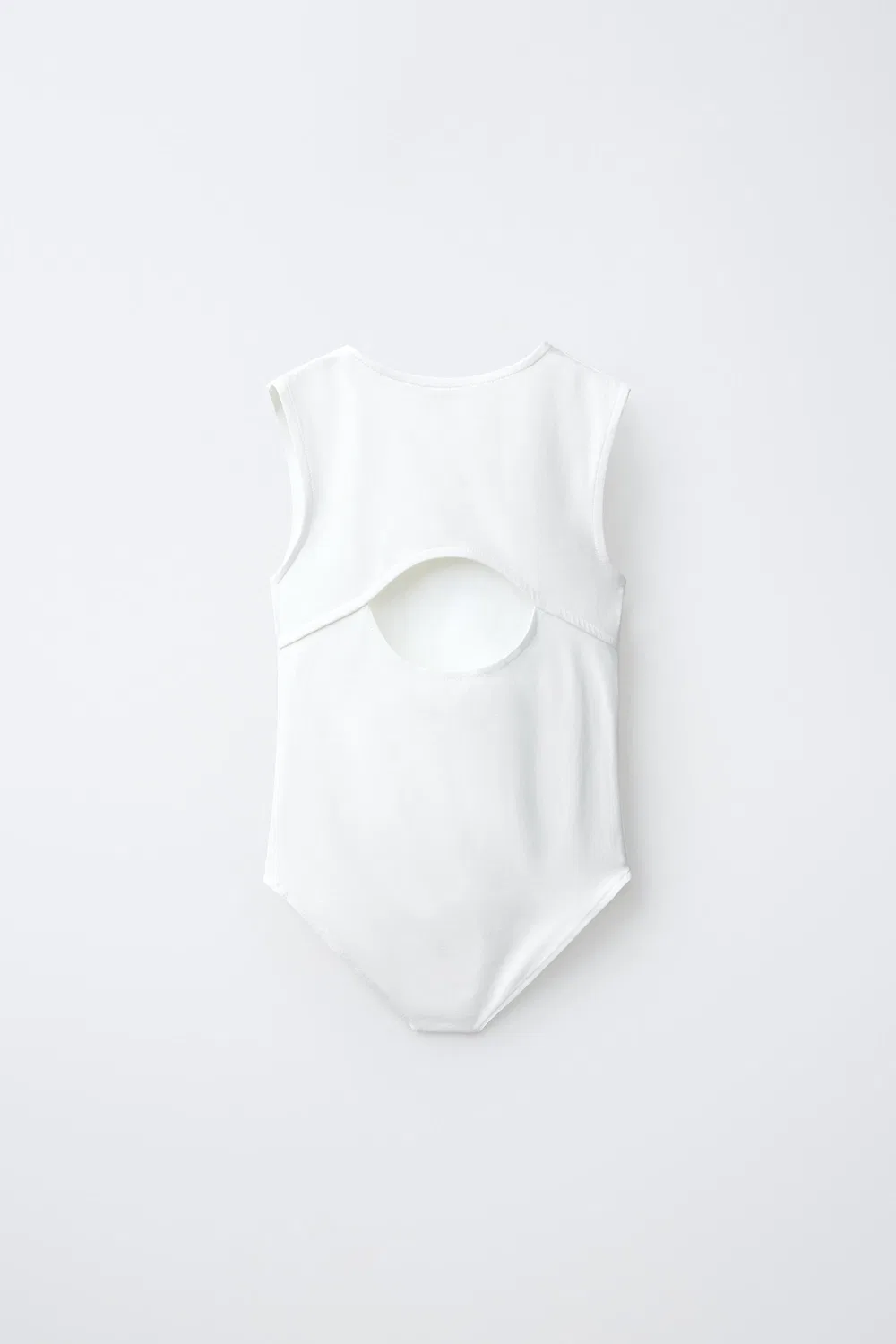 картинка Боди из полиамида с вырезами ZARA, White от магазина Одежда+