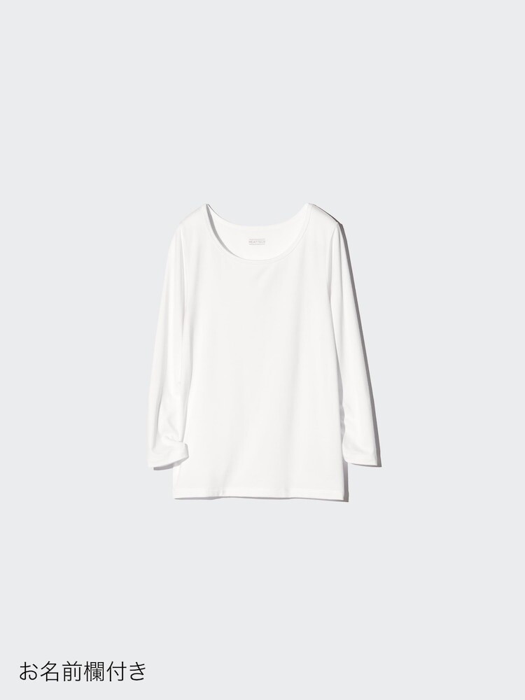 картинка Футболка heattech с u-образным вырезом Uniqlo, белый от магазина Одежда+