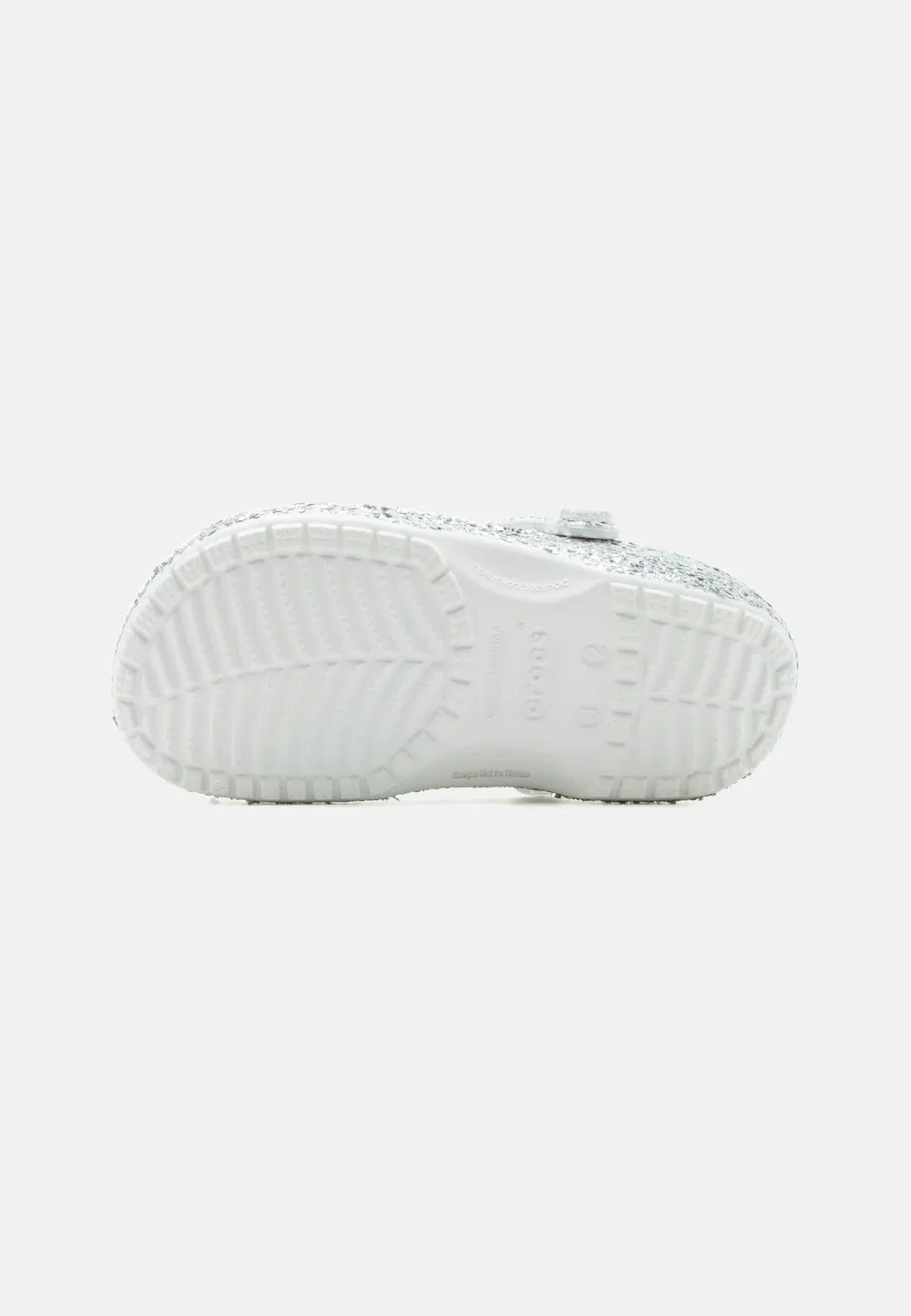 картинка Классические сверкающие тапочки Crocs, Silver-Coloured от магазина Одежда+