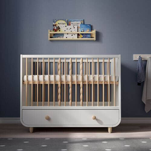 картинка Кроватка детская Ikea Myllra, 60x120 см, белый от магазина Одежда+
