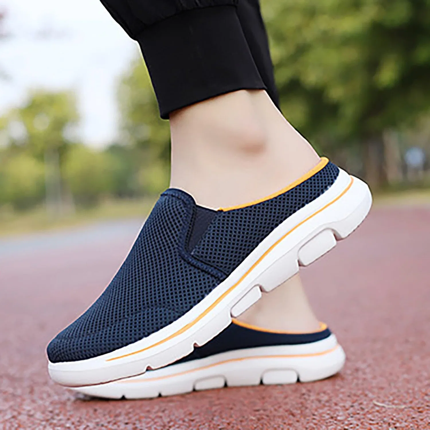 картинка Женские тапочки легкие с брендом, Dark Blue от магазина Одежда+