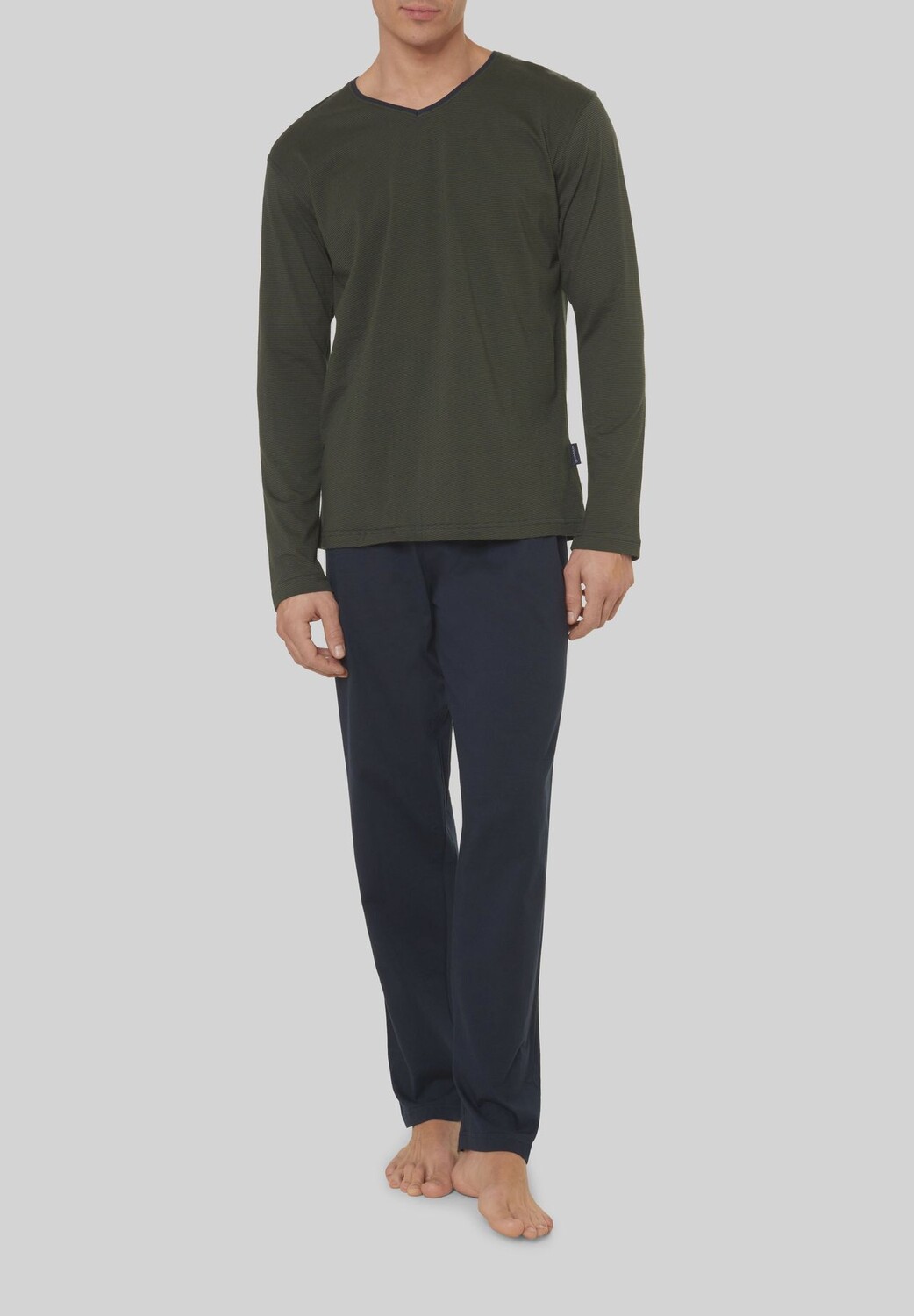 картинка Пижама Tom Tailor V-Neck Logo, темно-зеленый от магазина Одежда+