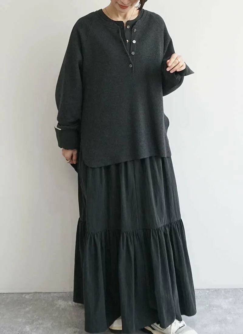 картинка Вязаная рубашка-поло с воротником-стойкой Fashfren, Charcoal от магазина Одежда+