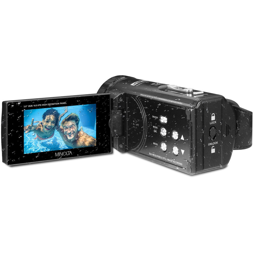 картинка Водонепроницаемая камера Minolta MN4K300WP UHD 4K (черная) от магазина Одежда+