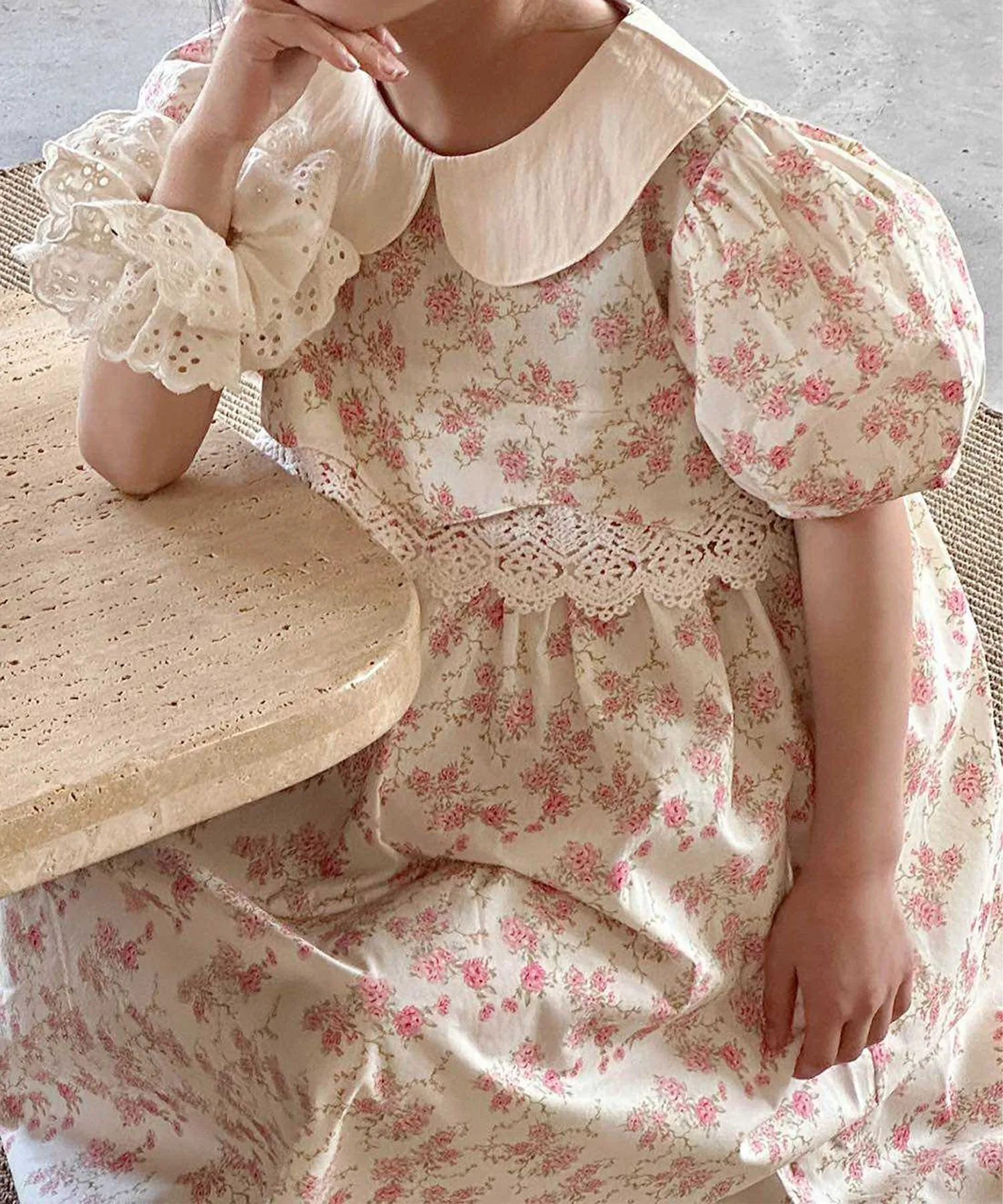картинка Платье с цветочным принтом Aimoha Kids, pink от магазина Одежда+
