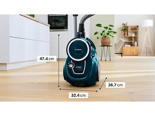 картинка Пылесос Bosch BGC41XFMLY Serie 6 ProFamily 750W, синий от магазина Одежда+