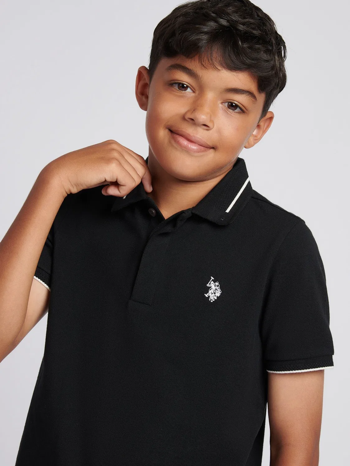 картинка Поло U.S. Polo Assn Smart Pique, черный от магазина Одежда+