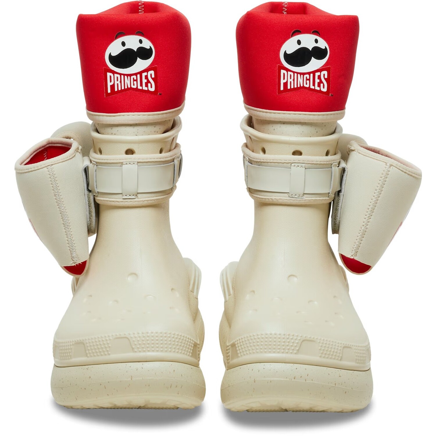 картинка Сапоги женские Crocs Classic x Pringles водонепроницаемые, кремовый от магазина Одежда+