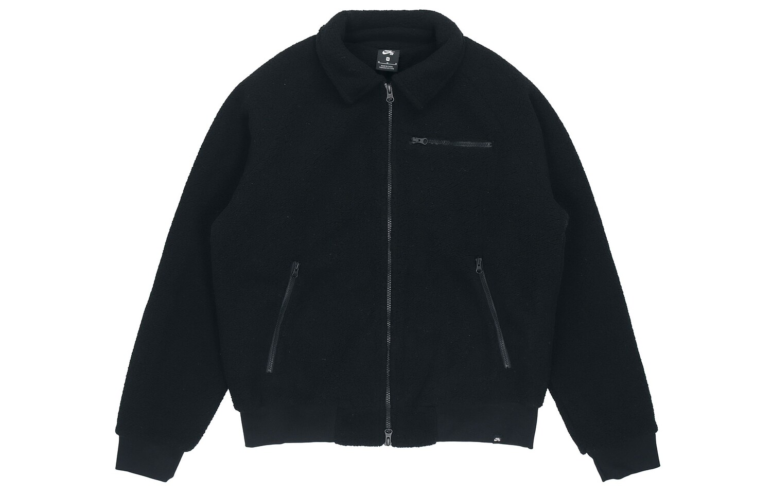 картинка Куртка Nike SB Sherpa Casual Zipper Design lapel Skateboard, черный от магазина Одежда+