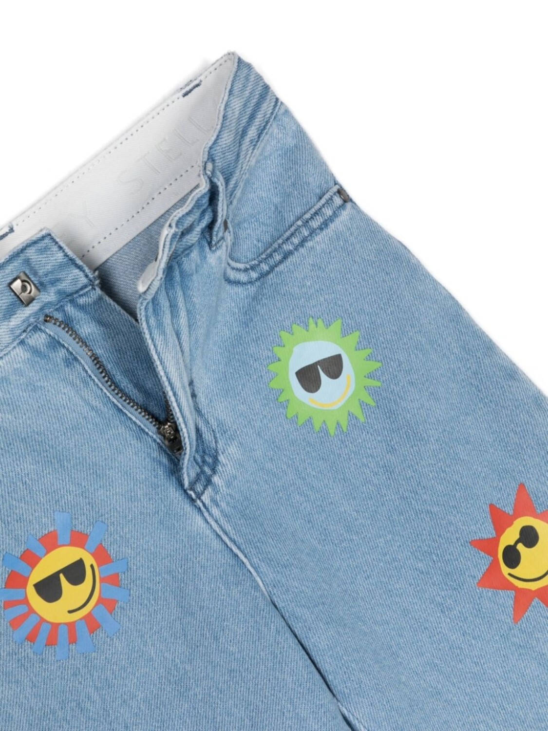 картинка Stella McCartney Kids джинсовые шорты с принтом, синий от магазина Одежда+