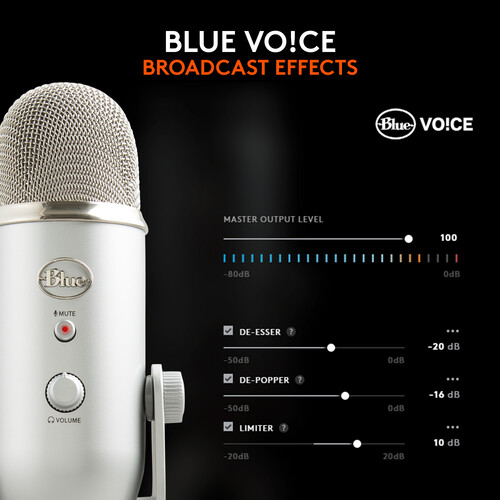картинка Blue USB-микрофон Yeti (серебристый) от магазина Одежда+