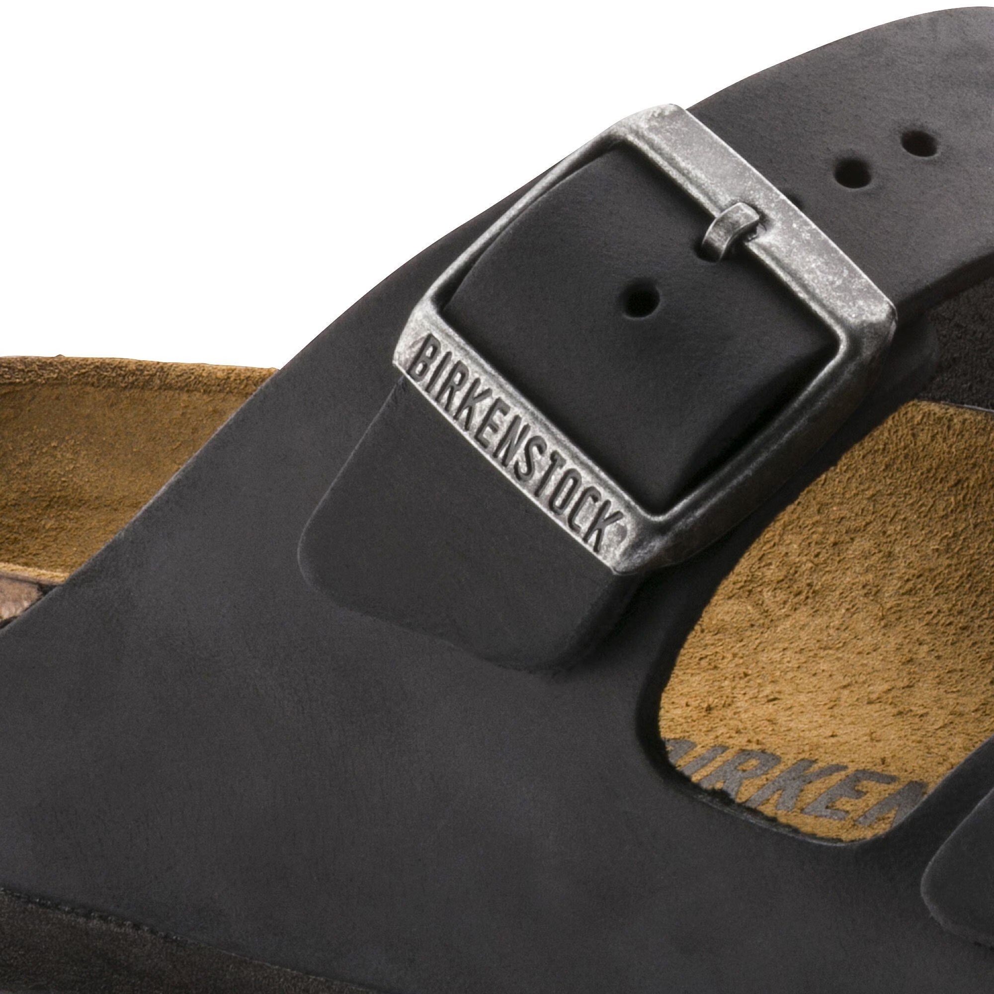 картинка Сандалии Birkenstock Arizona Natural Leather Oiled, черный от магазина Одежда+