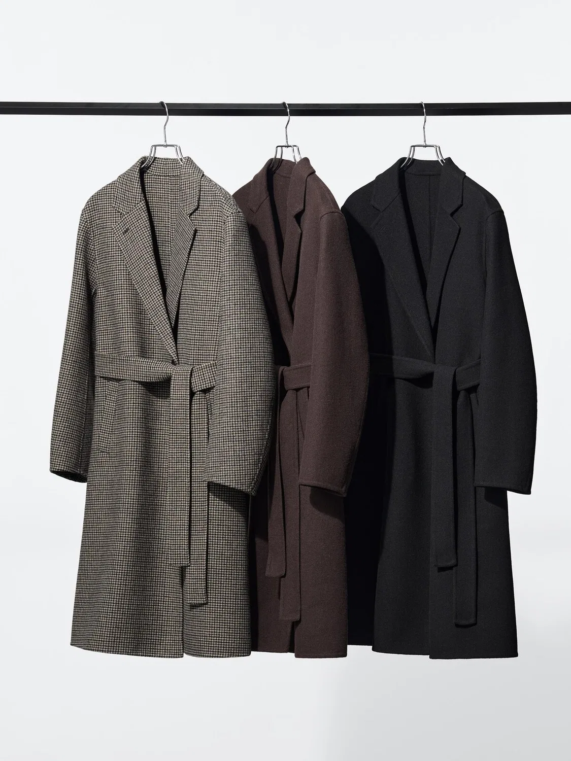 картинка Пальто Uniqlo Double Face Relaxing Long, 39 темно-коричневый от магазина Одежда+